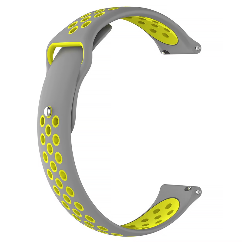 Силиконовый ремешок Active Air для Smart Watch 20mm, Gray / Yellow, Силикон (TPU), купить оптом с доставкой