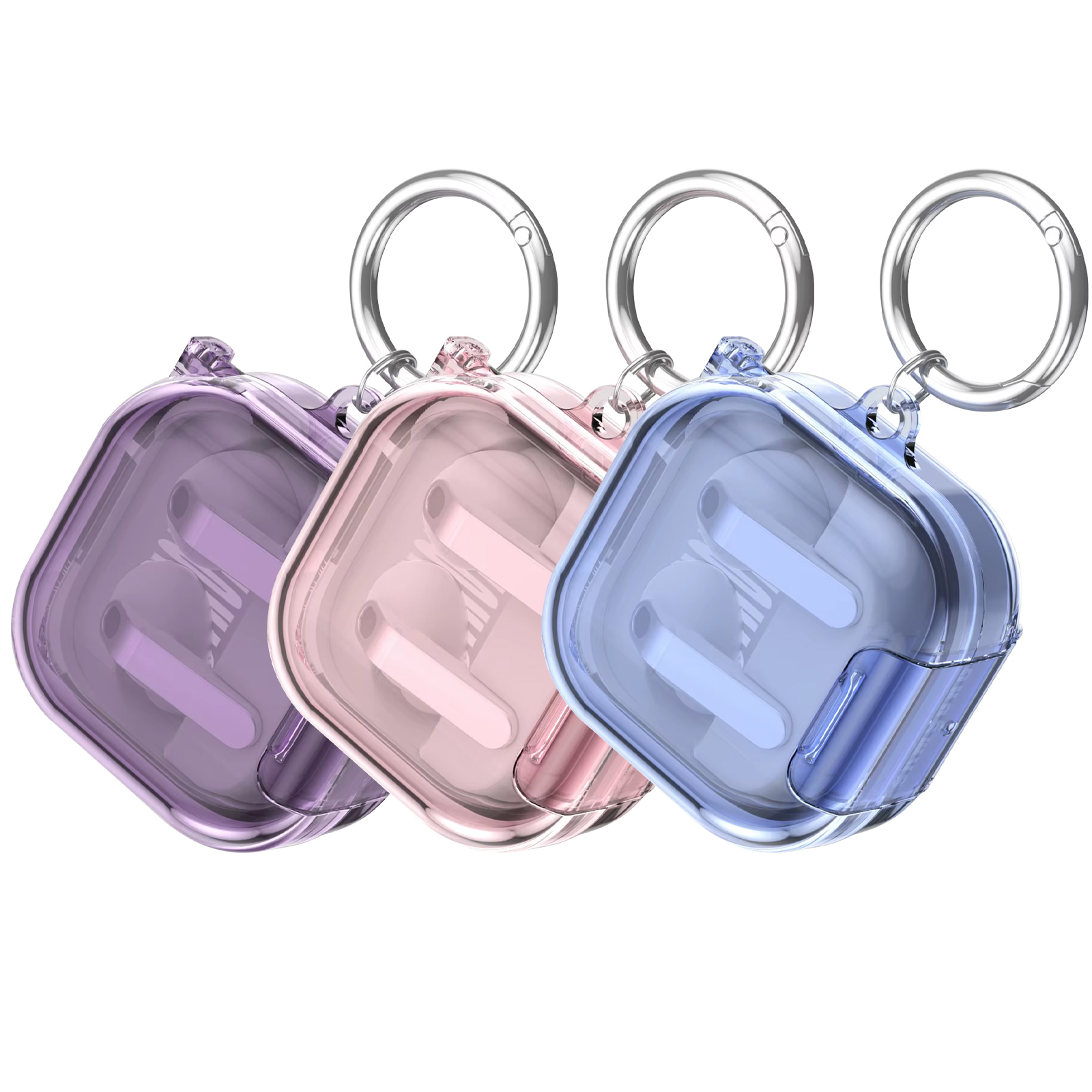 Футляр Crystal Lock Series для Samsung Galaxy Buds 4 / 4 Pro, Пластик, купить оптом с доставкой