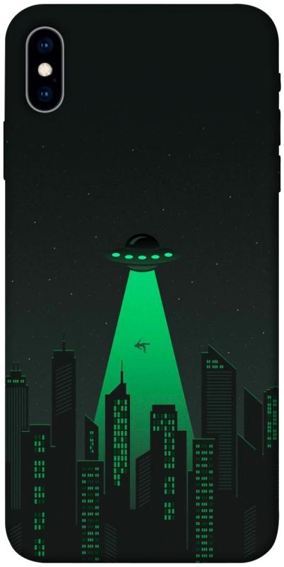 Чехол itsPrint Green ufo для Apple iPhone X (5.8"), космос, купить оптом с доставкой