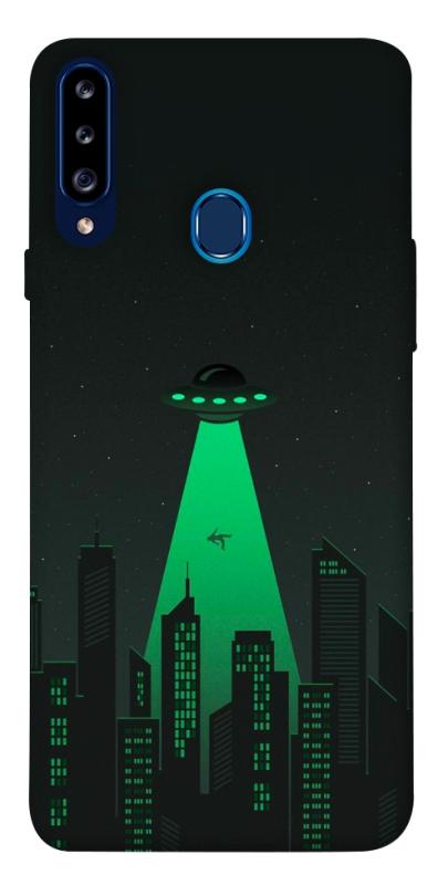 Чехол itsPrint Green ufo для Samsung Galaxy A20s, космос, купить оптом с доставкой