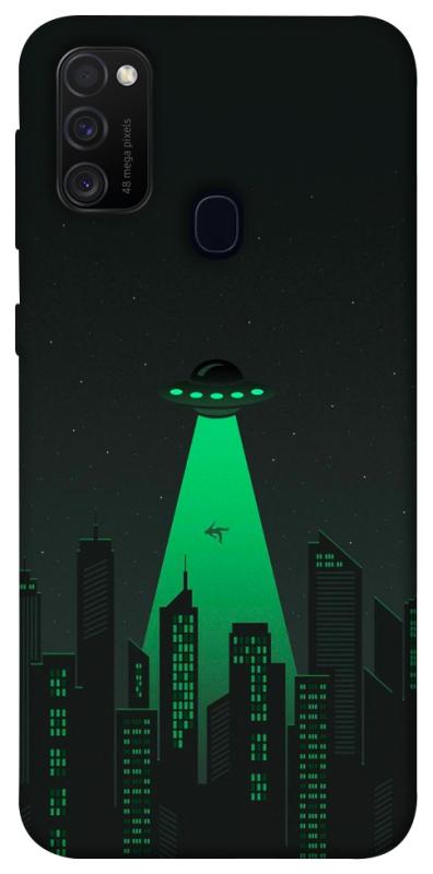 Чехол itsPrint Green ufo для Samsung Galaxy M30s / M21, космос, купить оптом с доставкой