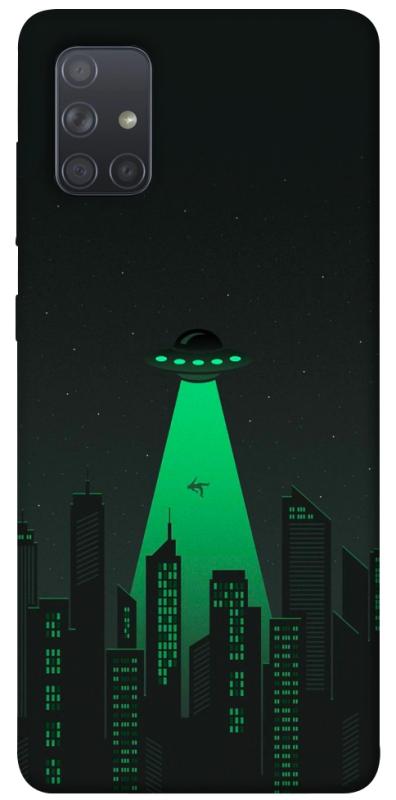 Чехол itsPrint Green ufo для Samsung Galaxy A71, космос, купить оптом с доставкой