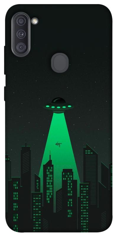 Чехол itsPrint Green ufo для Samsung Galaxy A11, космос, купить оптом с доставкой