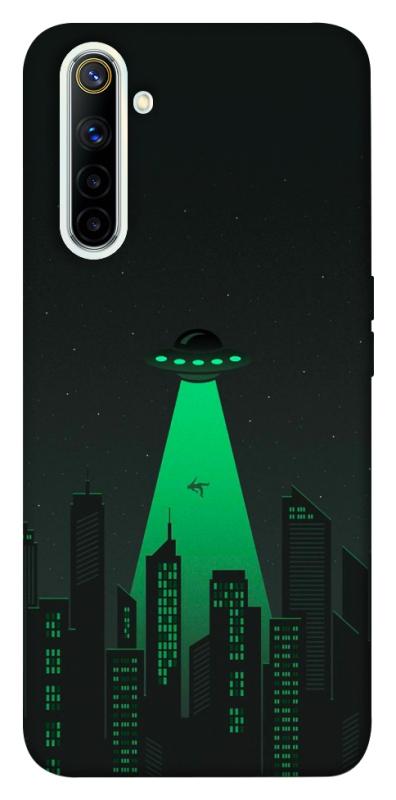 Чехол itsPrint Green ufo для Realme 6, космос, купить оптом с доставкой