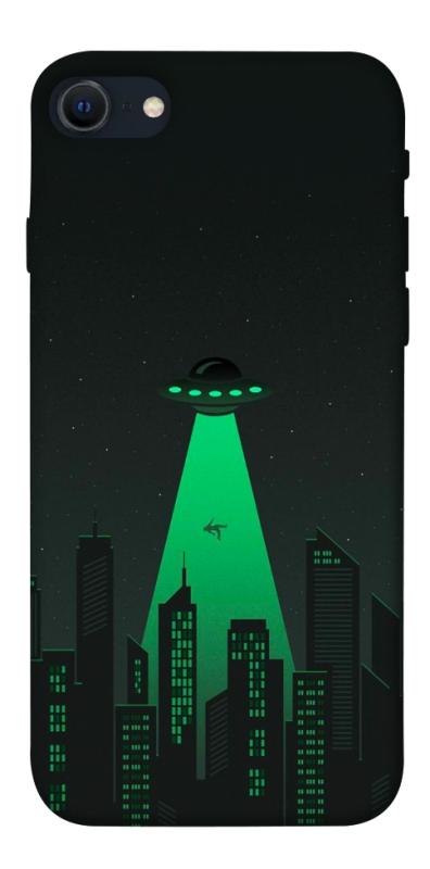 Чехол itsPrint Green ufo для Apple iPhone SE (2020), космос, купить оптом с доставкой