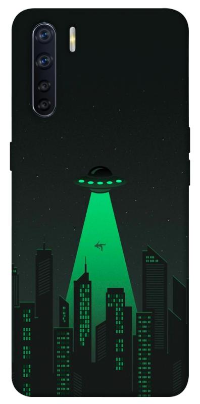 Чехол itsPrint Green ufo для Oppo A91, космос, купить оптом с доставкой