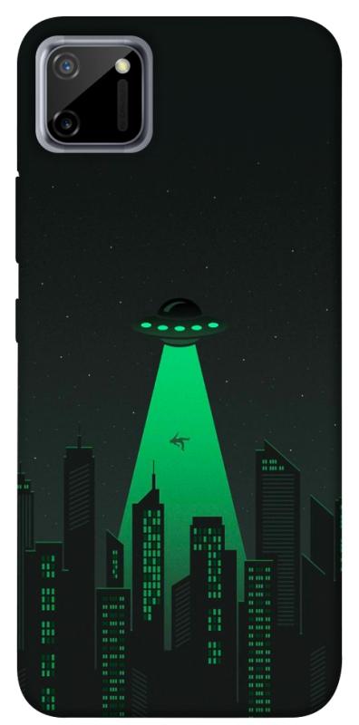 Чехол itsPrint Green ufo для Realme C11, космос, купить оптом с доставкой