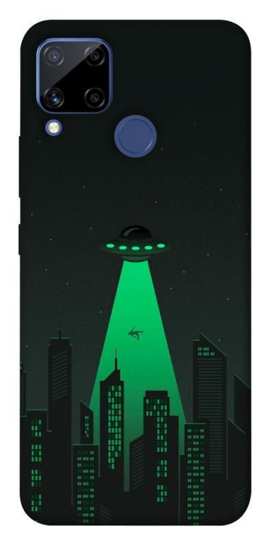 Чехол itsPrint Green ufo для Realme C15, космос, купить оптом с доставкой