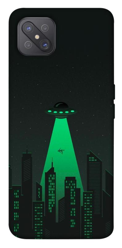 Чехол itsPrint Green ufo для Oppo A92s, космос, купить оптом с доставкой