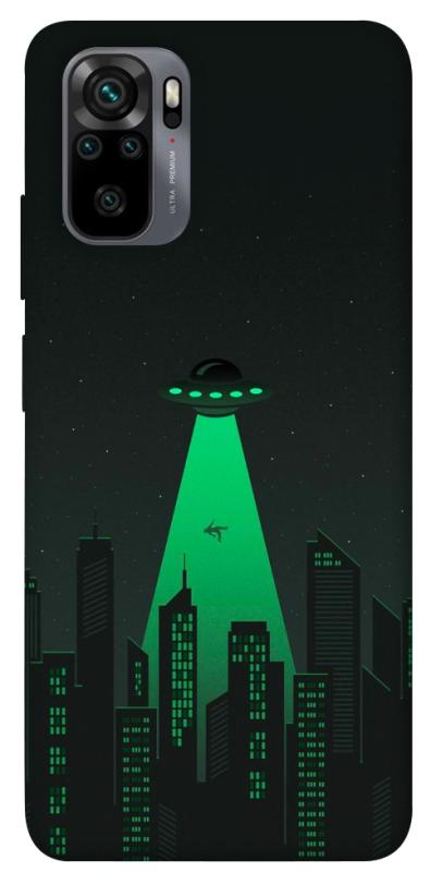 Чехол itsPrint Green ufo для Xiaomi Redmi Note 10 / Note 10s, космос, купить оптом с доставкой