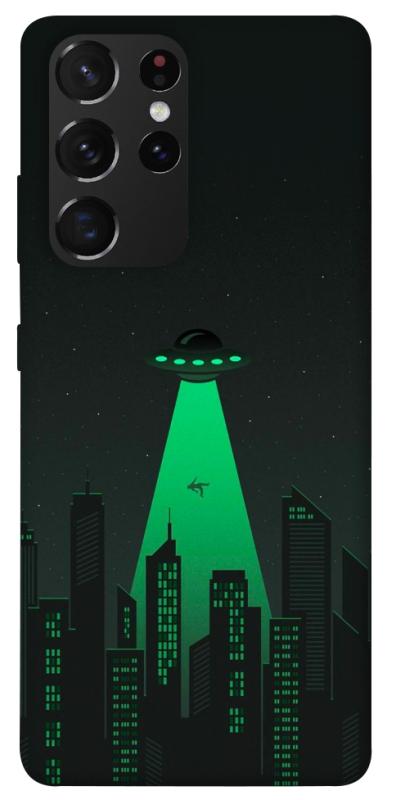 Чехол itsPrint Green ufo для Samsung Galaxy S21 Ultra, космос, купить оптом с доставкой