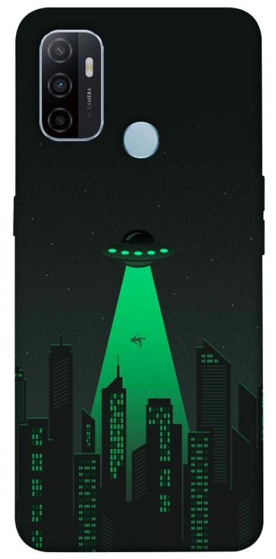 Чехол itsPrint Green ufo для Oppo A53 / A32 / A33, космос, купить оптом с доставкой