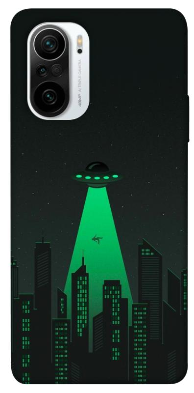 Чехол itsPrint Green ufo для Xiaomi Redmi K40 / K40 Pro / K40 Pro+ / Poco F3, космос, купить оптом с доставкой