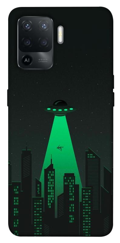 Чехол itsPrint Green ufo для Oppo Reno 5 Lite, космос, купить оптом с доставкой