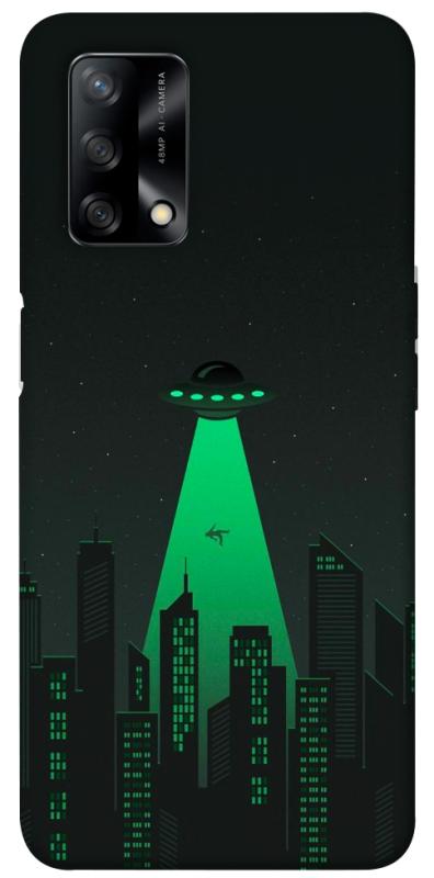 Чехол itsPrint Green ufo для Oppo A74 4G, космос, купить оптом с доставкой