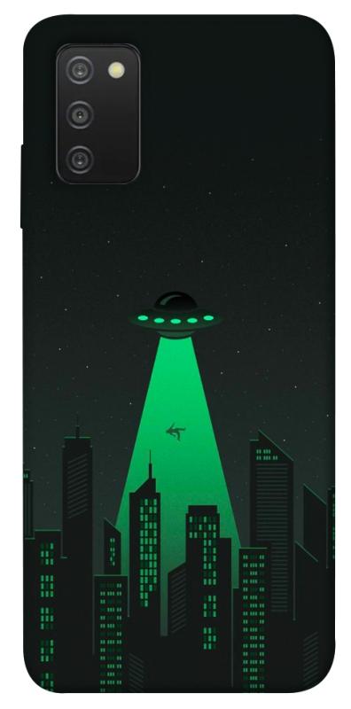 Чехол itsPrint Green ufo для Samsung Galaxy A03s, космос, купить оптом с доставкой