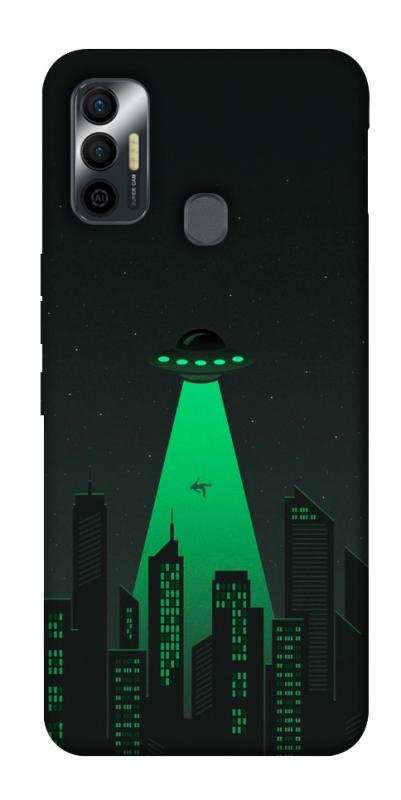Чехол itsPrint Green ufo для TECNO Spark 7, космос, купить оптом с доставкой