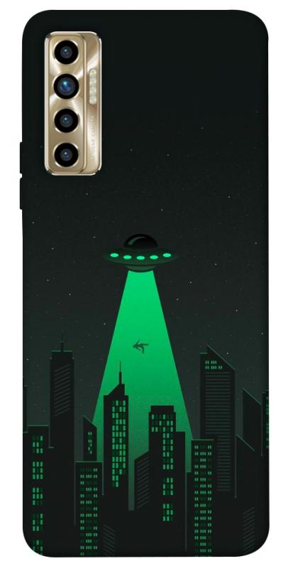 Чехол itsPrint Green ufo для TECNO Camon 17P, космос, купить оптом с доставкой