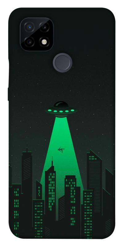 Чехол itsPrint Green ufo для Realme C21, космос, купить оптом с доставкой