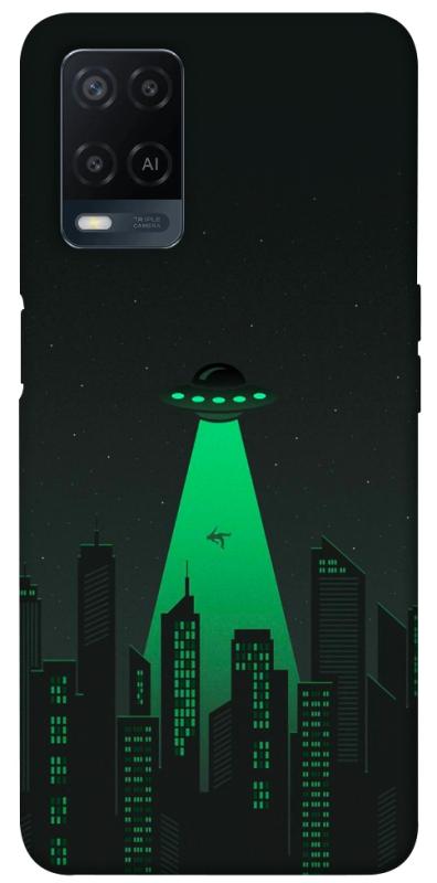 Чехол itsPrint Green ufo для Oppo A16s / A16, космос, купить оптом с доставкой