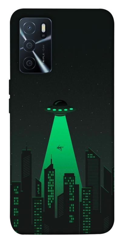 Чехол itsPrint Green ufo для Oppo A16s / A16, космос, купить оптом с доставкой