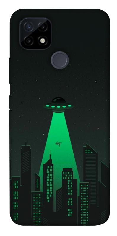 Чехол itsPrint Green ufo для Realme C12, космос, купить оптом с доставкой