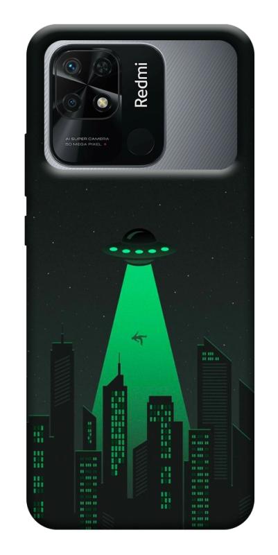 Чехол itsPrint Green ufo для Xiaomi Redmi 10C, космос, купить оптом с доставкой