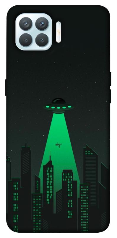 Чехол itsPrint Green ufo для Oppo F17 Pro, космос, купить оптом с доставкой