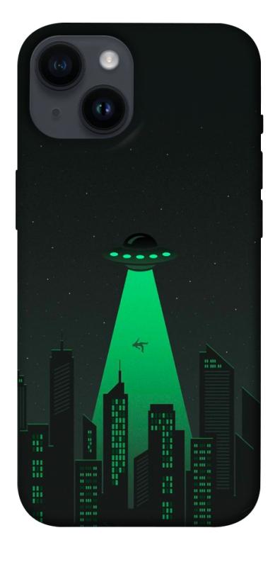 Чехол itsPrint Green ufo для Apple iPhone 14 (6.1"), космос, купить оптом с доставкой