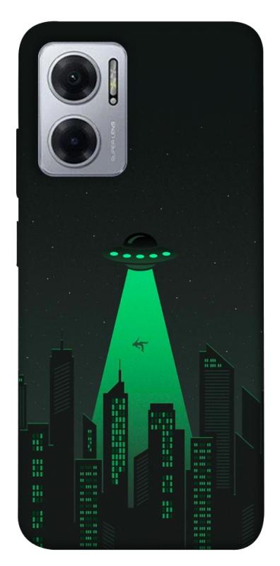Чехол itsPrint Green ufo для Xiaomi Redmi Note 11E, космос, купить оптом с доставкой