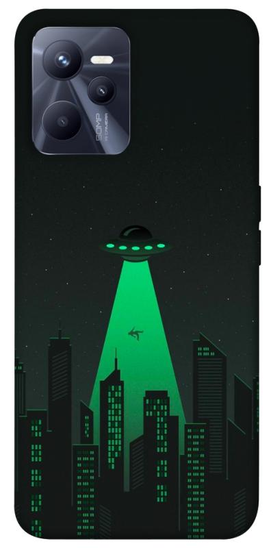 Чехол itsPrint Green ufo для Realme C35, космос, купить оптом с доставкой