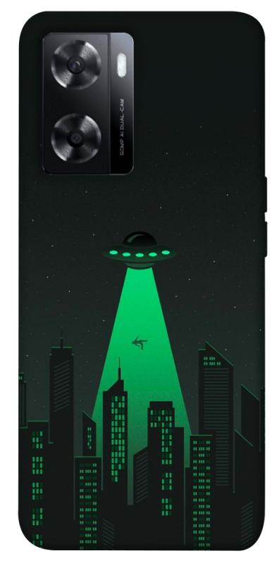 Чехол itsPrint Green ufo для Oppo A57s, космос, купить оптом с доставкой