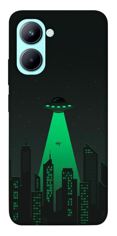 Чехол itsPrint Green ufo для Realme C33, космос, купить оптом с доставкой