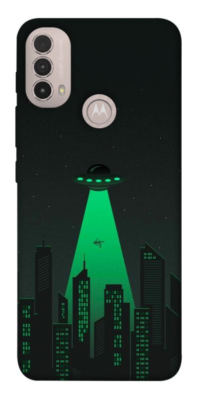 Чехол itsPrint Green ufo для Motorola Moto E40, космос, купить оптом с доставкой