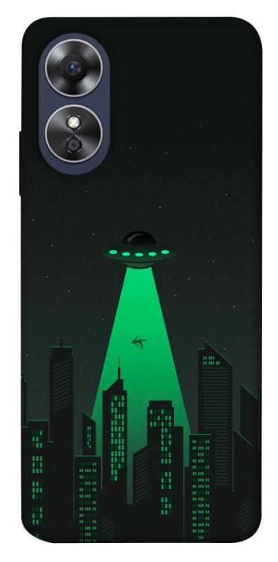 Чехол itsPrint Green ufo для Oppo A17, космос, купить оптом с доставкой