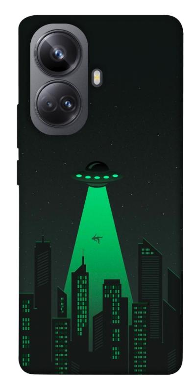 Чехол itsPrint Green ufo для Realme 10 Pro+, космос, купить оптом с доставкой