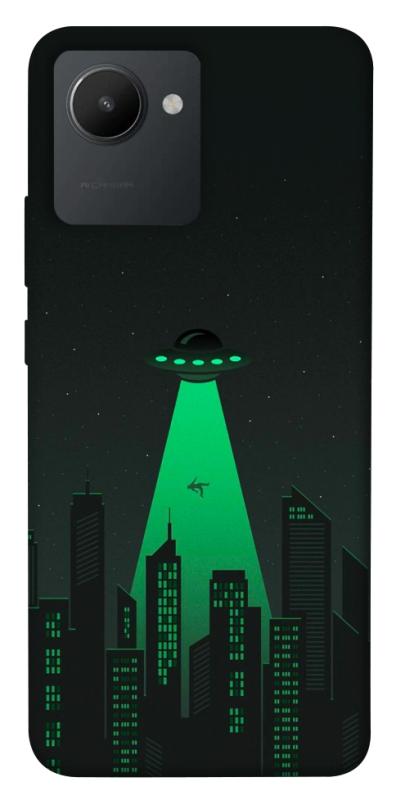 Чехол itsPrint Green ufo для Realme C30s, космос, купить оптом с доставкой