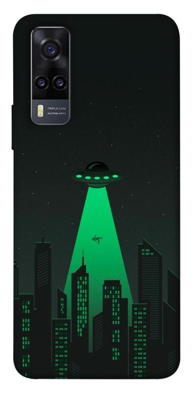 Чехол itsPrint Green ufo для Vivo Y31, космос, купить оптом с доставкой