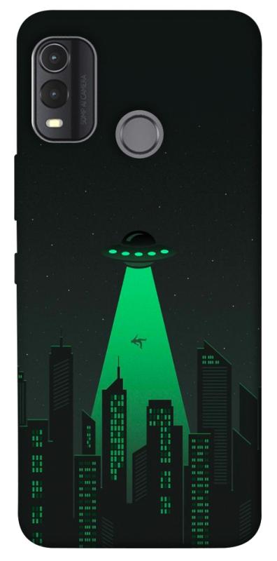 Чехол itsPrint Green ufo для Nokia G11 Plus, космос, купить оптом с доставкой