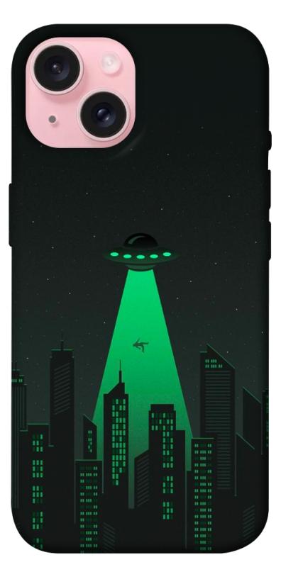 Чехол itsPrint Green ufo для Apple iPhone 15 (6.1"), космос, купить оптом с доставкой