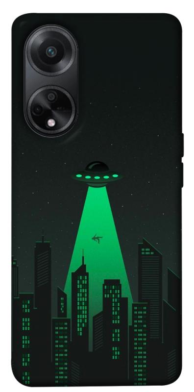 Чехол itsPrint Green ufo для Oppo A98, космос, купить оптом с доставкой