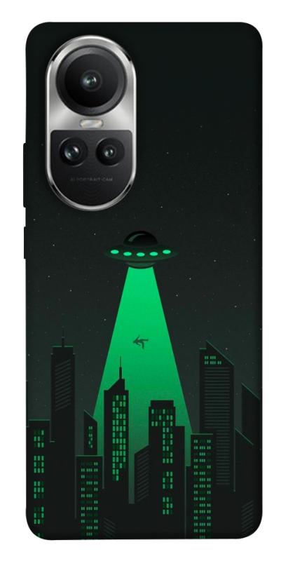 Чехол itsPrint Green ufo для Oppo Reno 10, космос, купить оптом с доставкой