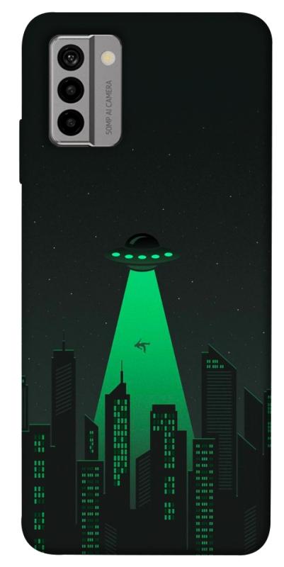 Чехол itsPrint Green ufo для Nokia G22, космос, купить оптом с доставкой