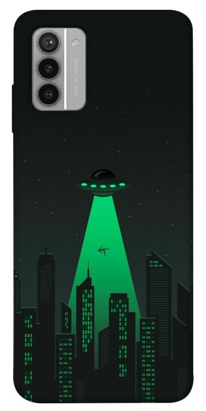 Чехол itsPrint Green ufo для Nokia G42, космос, купить оптом с доставкой