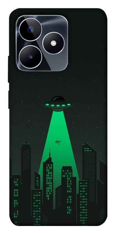 Чехол itsPrint Green ufo для Realme C53, космос, купить оптом с доставкой