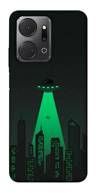 Чехол itsPrint Green ufo для Huawei Honor X7a, космос, купить оптом с доставкой