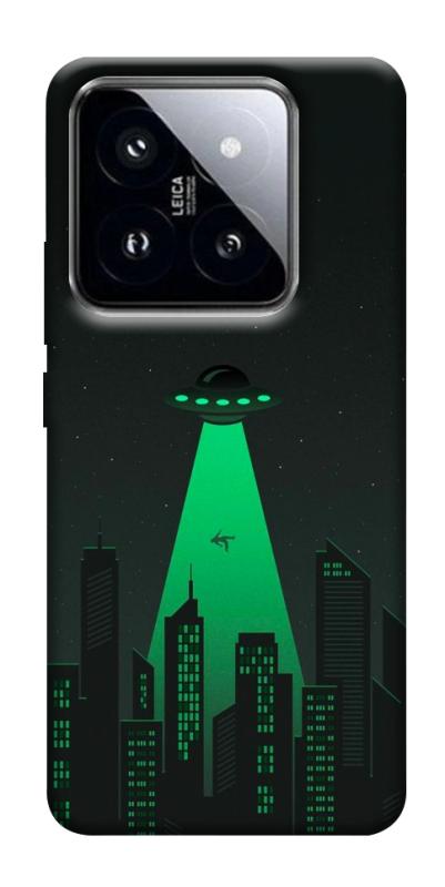 Чохол itsPrint Green ufo для Xiaomi 14 Pro, космос, купити оптом з доставкою