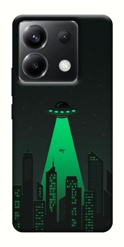 Чехол itsPrint Green ufo для Xiaomi Poco X6, космос, купить оптом с доставкой
