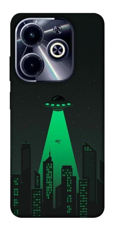 Чехол itsPrint Green ufo для Infinix Hot 40i, космос, купить оптом с доставкой