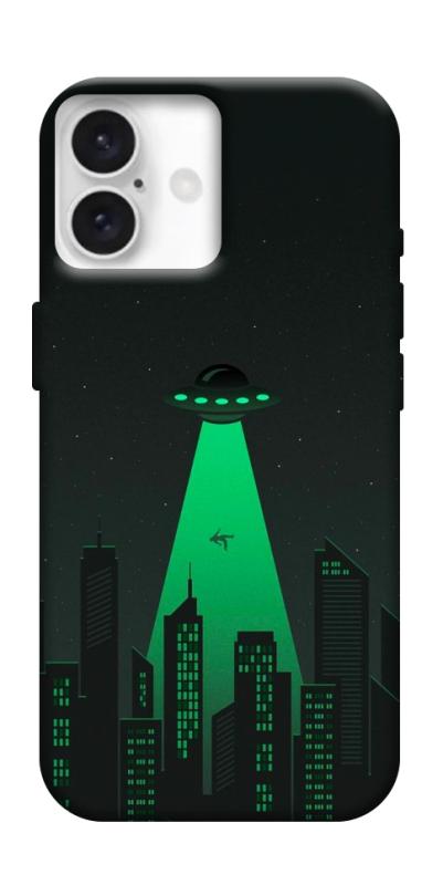 Чехол itsPrint Green ufo для Apple iPhone 16 (6.1"), космос, купить оптом с доставкой